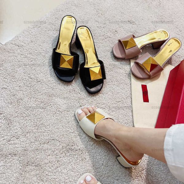 

sandals valentinolies 0ahz es series one shoe new stud calfskin qpfb chunky heel v4ac, Black