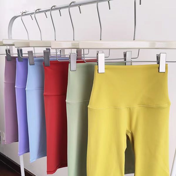

luluultra high waist smooth capris yoga pants high elastic nylon nude fitness shorts inner pocket sports capris sports32