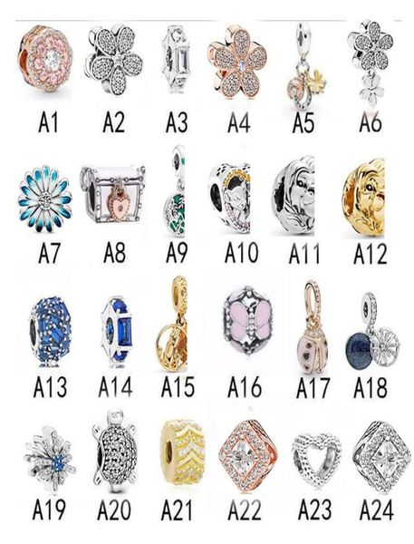 

s925 silver p brand diy bracelets necklaces charms pendant with shining crystal fashion beads jewelry accessories1976156, Bronze;silver