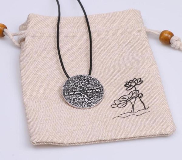 

pendant necklaces tree of life kybalion necklace law correspondence as above below within without meditation charm yoga6494132, Silver