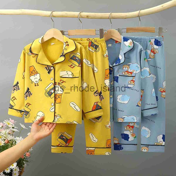 

pajamas saileroad children cartoon pajamas sets for girls kids animals pyjamas girls pajamas child home wear boys sleepwear x0721, Blue;red