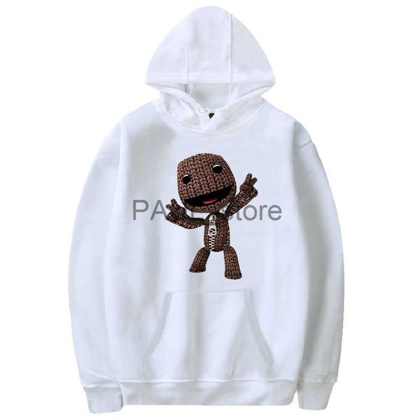 

men's hoodies sweatshirts sackboy mercch hoodie youth print casual harajuku style sweatshirt autumn personalised hoodies for man x0720, Black