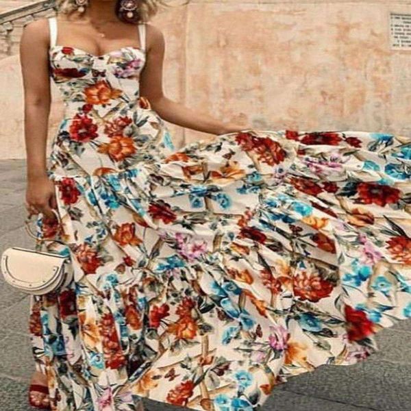 

item title summer style womens sleeveless dress with floral print, Black;gray