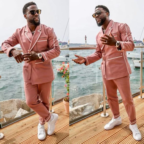 

beach mens wedding tuxedos men plus size double breasted custom groom prom wear pants suits 2 pieces, Black;gray