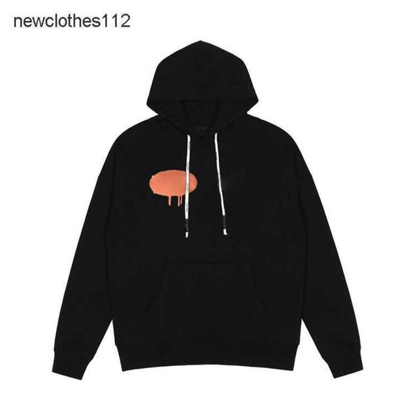 

quility designer of luxury hoodie brand palms angels angel hoody pa clothing spray letter long sleeve spring summer tide men and women tee 1, Black