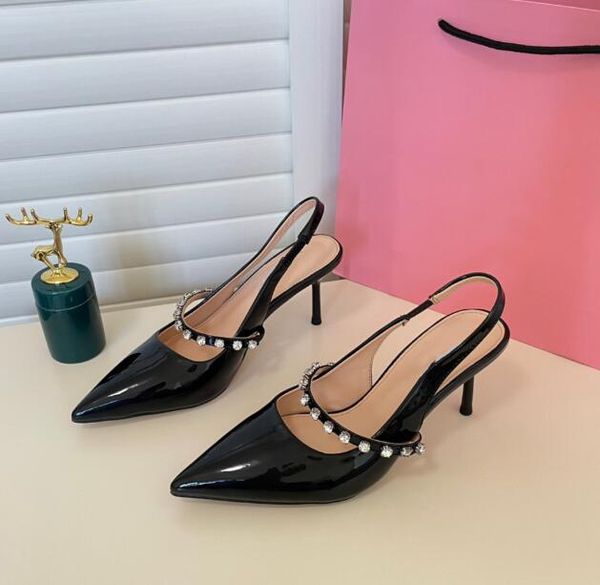 

classics designer woman luxury diamond high heels lady summer outdoors wedding slipper sandbeach dermis sandal fashion cusp classics shoes, Black