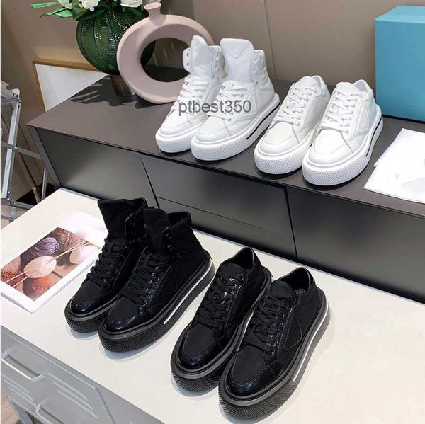

resistant pradly quality fashion high classic design casual non shoes ladies leather flat dirt shoess breathable sneakers designer slip sole, Black
