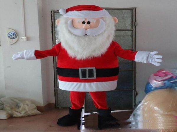 

2018 new the red nosed reinderer santa father christmas mascot costume for adult2988058, Red;yellow