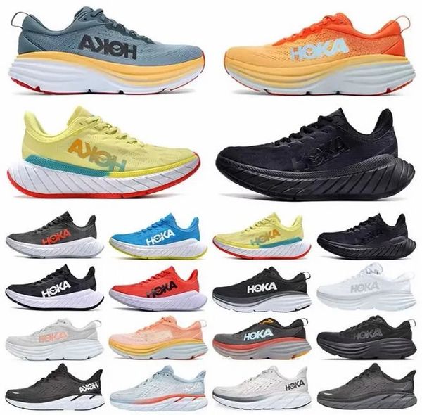 

bondi 8 clifton 9 athletic shoes runner carbon x2 triple black white light blue outdoor sports designer trainer lifestyle shock absorption 3