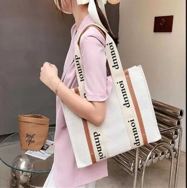 

sell home big shopping bag man women large capacity beach canvas leisure choles handbag shoulder bags with initial tag