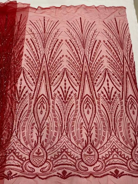 

tulle french net embroidery lace beaded sequins evening party blue daily2023 woman clothing wine red black luxurious garment blue popular gl, Black;white