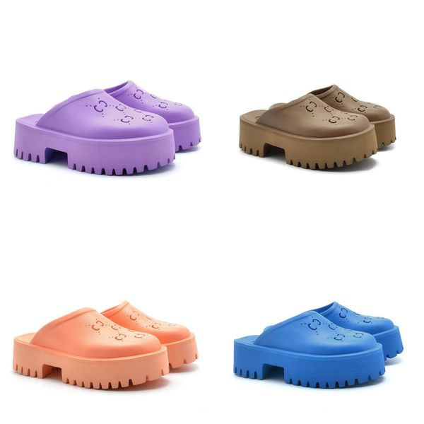 

with box designer sandals white platform sandals perforated g slip-on slipper slides black rubber sandles mules summer comfort bottom mens l