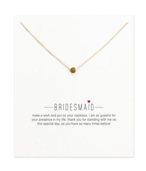 

fashion round pendant necklace women minimalist clavicle chain statement choker necklaces bridesmaid gift card mothers day9896252, Silver