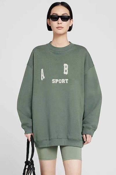 

23ss ab hoodie womens fashion classic cotton sweatshirt new letter print bing hooded pullover washed loose bing hoodies 8 4641 4641, Black