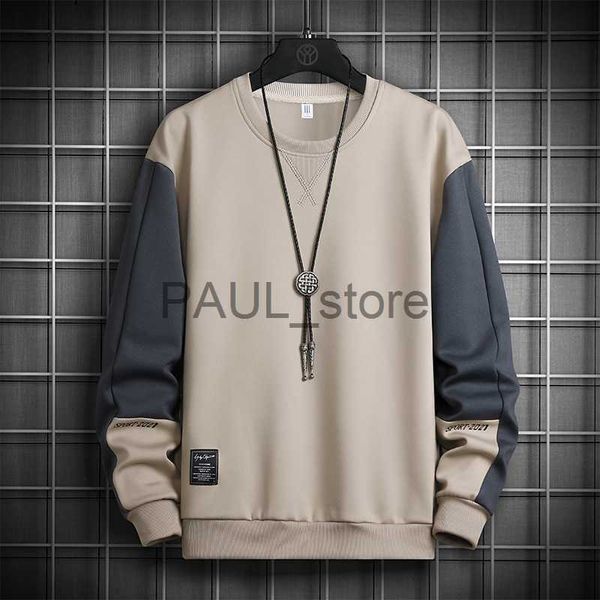 

men's hoodies sweatshirts korea fashion brand hoodies 2023 spring autumn hip hop patchwork casual for men's sweatshirts punk stree, Black