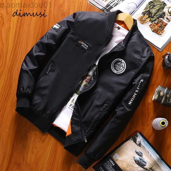 

men's jackets dimusi new men's bomber jackets male outwear slim cargo coats fashion mens embroidery baseball jackets chaqueta bran, Black;brown