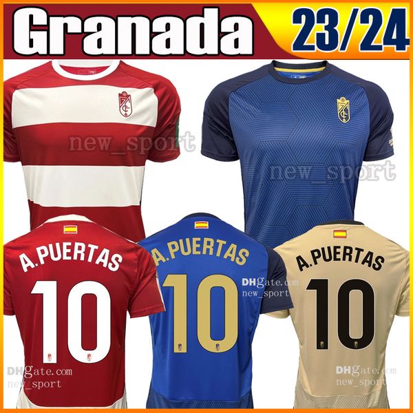

23 24 camiseta granada cf soccer jerseys a.puertas .suarez d.machis 2023 2024 granada m.arezo domingos duarte arias soro jersey kids16-2xl, Black;yellow