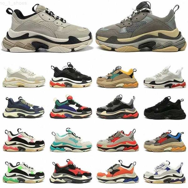 

triple s casual shoes designer men women platform sneakers black white beige dark grey orange khaki rust pink bred lavender mens trainers jo