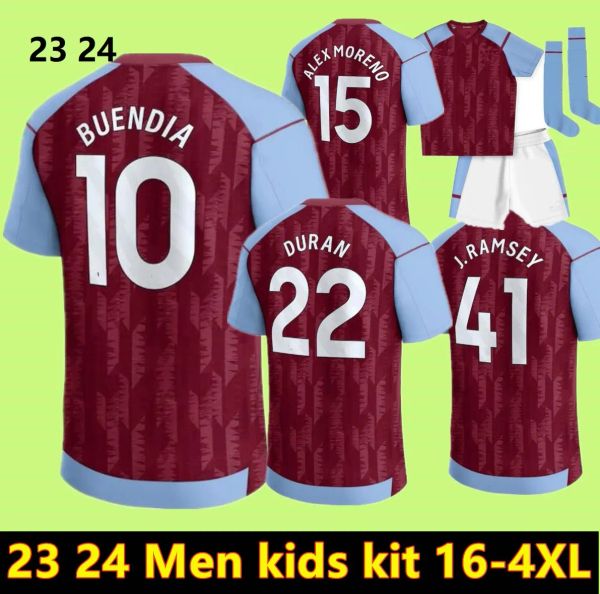 

kamara 23 24 home away third 2023 2024 aston villaes soccer jerseys watkins buendia mcginn el ghazi douglas luiz mings konsa cash football 3, Black;yellow