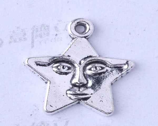 

star pendant bead antique silverbronze fit necklace 1614mm diy jewelry zinc alloy 400pcslot 33876531098, Bronze;silver