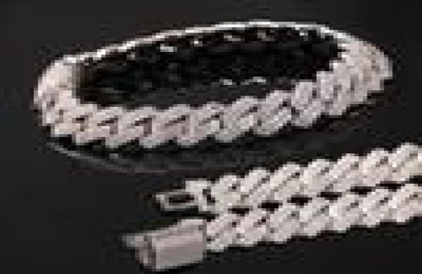 

new arrival personalized gold bling diamond mens cuban link chain bracelet iced out cubic zirconia curb wristband chains jewelry f8754054, Black