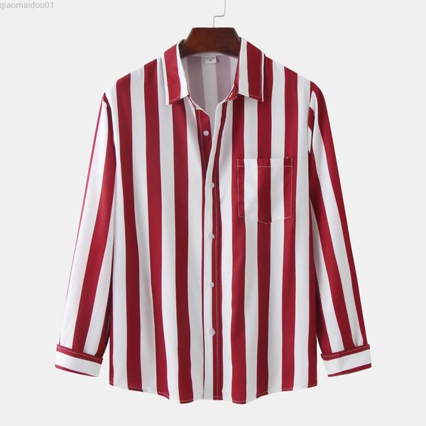 

men's casual shirts men's shirts casual striped shirts spring autumn long sleeve blouse t-shirt men loose fashion turn-down colla, White;black