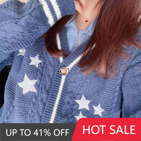 

women's knits tees s-2xl tay beige star lor embroidery cardigans luxury woman y2k midnight swif t fans cardigan korean fashion strawber, White