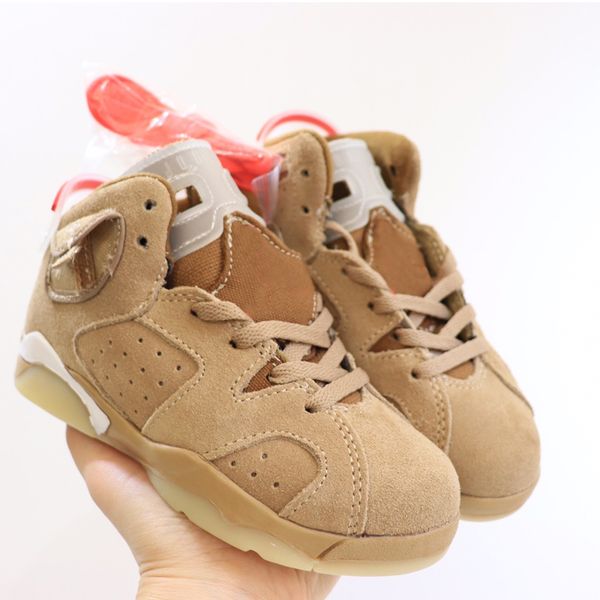 

buy kids basketball shoes jumpman 6s georgetown for sale olive green british khaki grape raging bull boy girls youth sports sneakers runner, Black