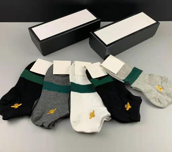 

men039s and women039s socks for men 5 pairs of luxury sports summer short mesh embroidery2547292, Black