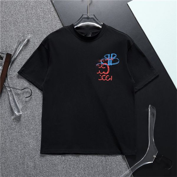 

men's loose t-shirt shirt summer fashion men's wardrobe h52, White;black