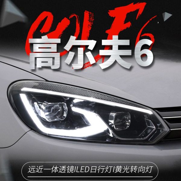 

led car headlight for volkswagen golf 6 20 09-20 12 front lamp turn signal dynamic assembly running lights