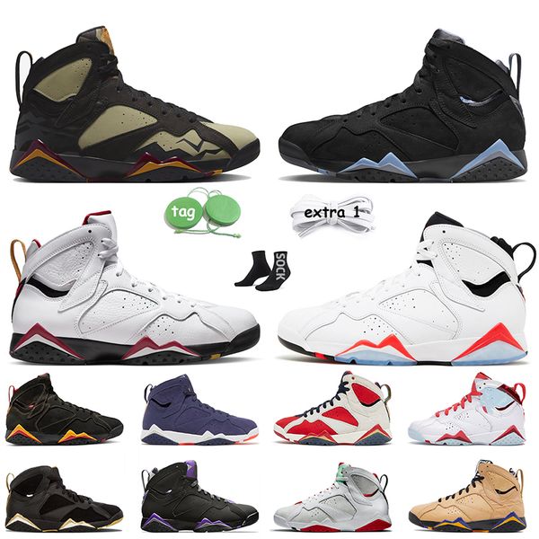 

jumpman 7 basketball shoes for mens 7s chambray white infrared black olive cardinal trophy room citrus quai z mist raptors men trainers spor