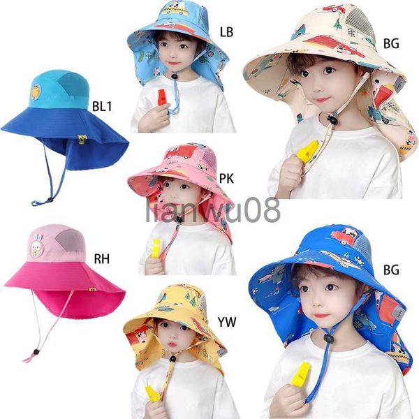 

caps hats summer baby bucket hat 360 wide brim uv protection boys girls cap children panama outdoor beach sun hats cartoon fisherman caps x0, Yellow