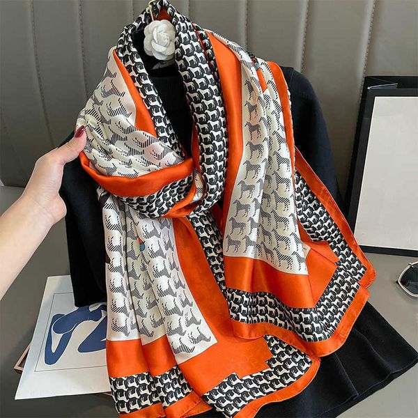 

whole designer h home winter scarf xiaoma 2023 new simulated silk women's autumn and cold warm dual purpose shawl, Blue;gray
