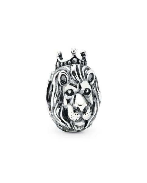 

authentic ale 925 sterling silver lion head silver charm fit charmes bracelets fashion designer charms beads for diy jewe6253325, Black