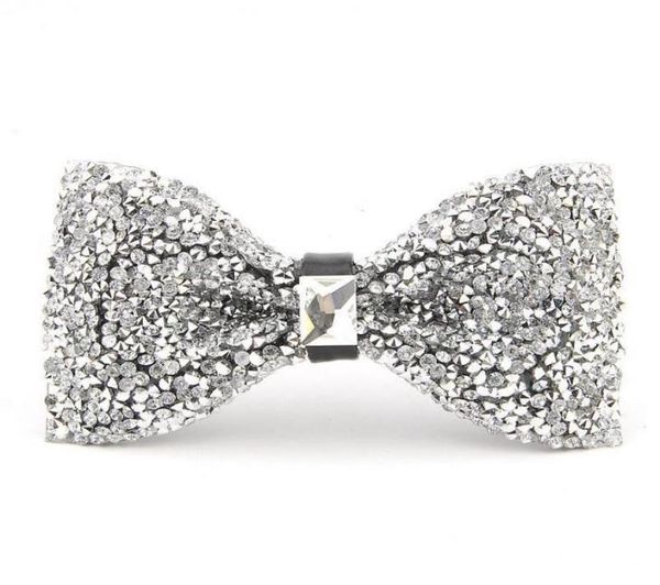 

sparkly white rhinestone wedding mens bow tie fashion diamond man bow ties real pos tuxedos groom in stock 4167145, Red;black