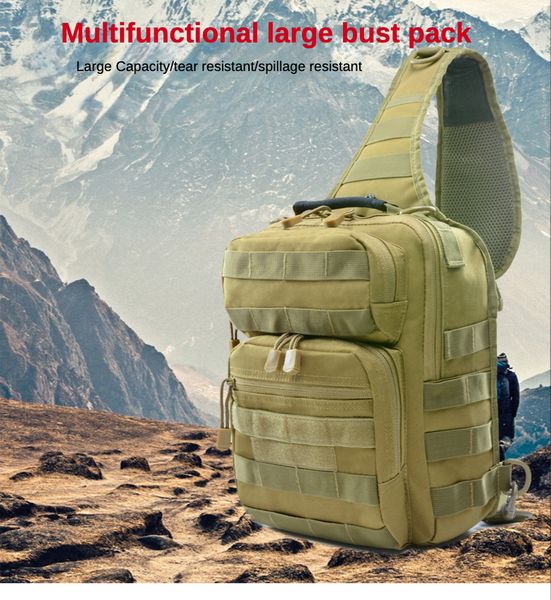 

tactical backpack waterproof cross-body sling shoulder backpack chest bag for outdoor everyday carry