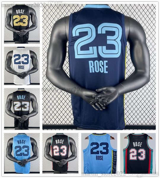 

2023-24 basketball 23 derrick rose jerseys men women youth, Black;red