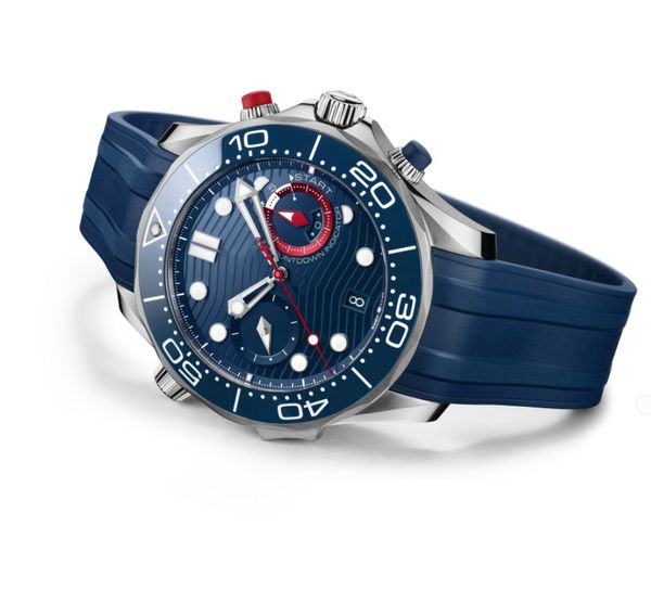 

man watch new luxury mens watches all dial work quartz watch brand chronograph clock rubber belt fashion accessories gifts, Slivery;brown