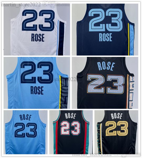 

2023-24 basketball 23 derrick rose jerseys mens women youth, Black;red
