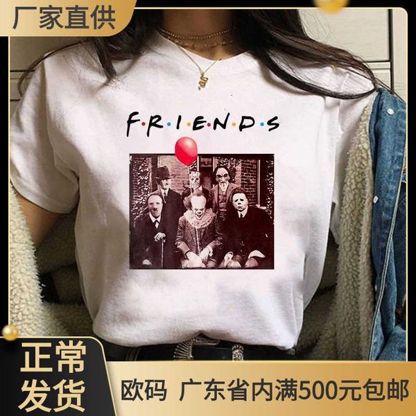 

2021 women's t-shirt friends halloween women's harajuku camiseta women's, White