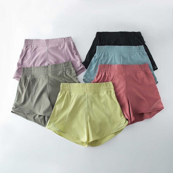 

4" lined mid rise gym running shorts women breathable mesh panel sport fitness yoga shorts zipper pocket biker shorts ll-01 yoga outfit