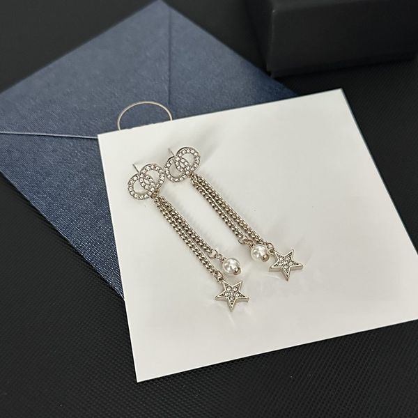 

18k gold plated designers brand earrings designer letter ear stud women crystal pearl geometric earring for wedding party jewerlry accessori, Golden;silver