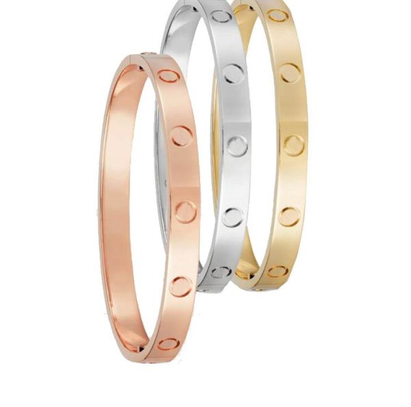 

fashion love bracelets screw bangles designer jewelry luxury jewellery womans gift bangle rose gold platinum carti bracelet for wo7850049, Black