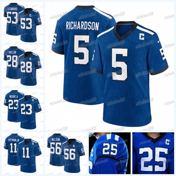 

colts anthony richardson football jersey darius leonar jonathan taylor quenton nelson michael pittman jr. reggie wayne gardner minshew ii le, Black;red