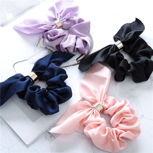 

fashion blogger designer jewelry large intestine loop, hair rope, rabbit ears, knotted, floral fabric loop fabric loop women's versatil, Golden;silver