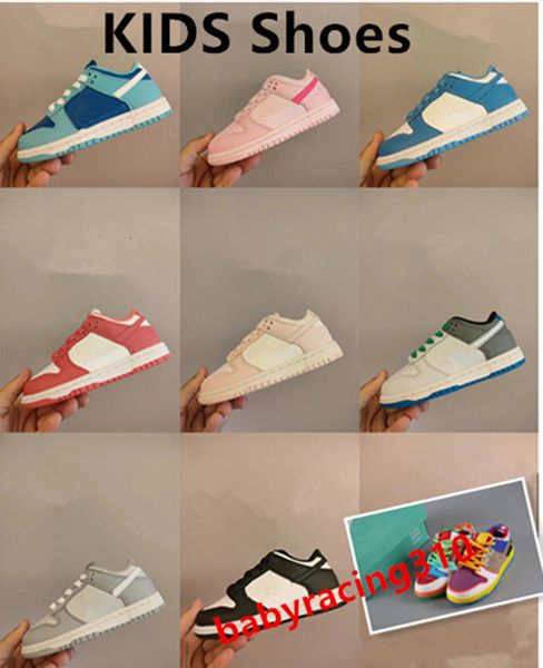 

kids dunks low argon and archeo pink shoes low toddler tennis sneakers boys girls children running trainers, Black
