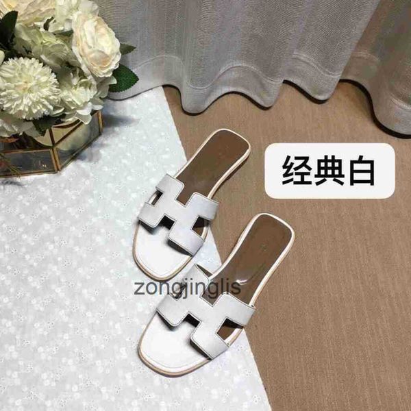 

women summer designer oran slippers women's sandal bear shoes versatile slipper color matching leatone line for tourism wear flat botto