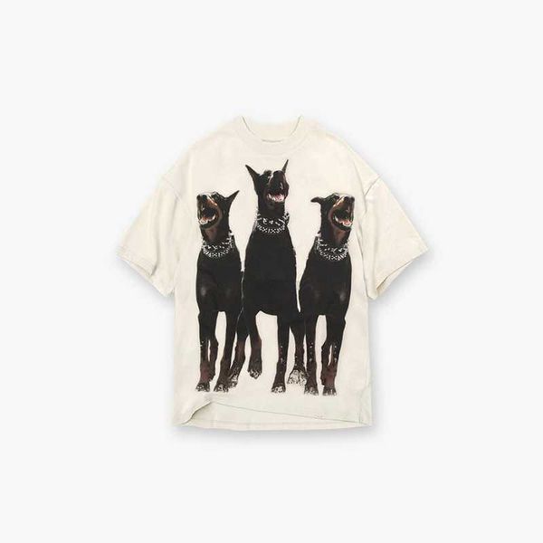 

22ss men's t shirt high street tee spring summer fashion oversized skateboard men women tshirt, White;black
