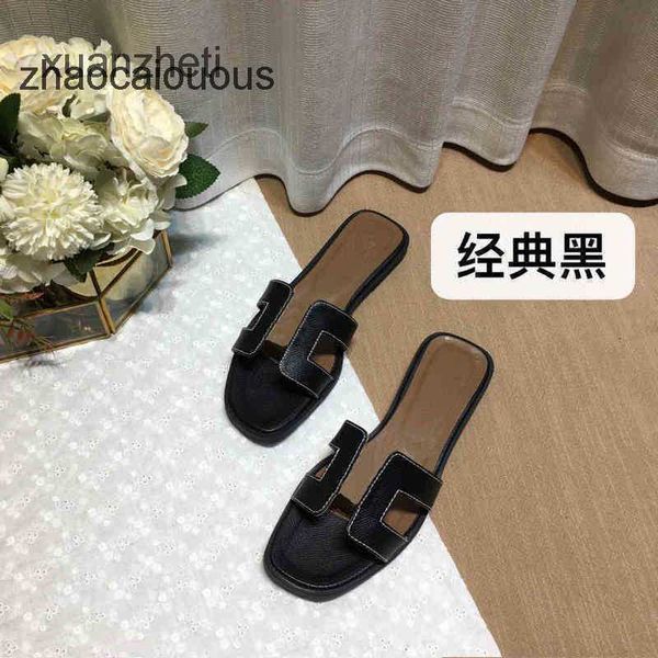 

sandals her slipper shoes classic h for hermz slippers h-shaped women oran slipper beacin summer wear leather flat bottomed witthick he wh4i